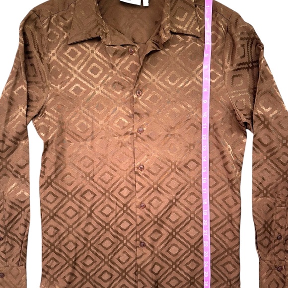 ASOS DESIGN Men's Jacquard Button Down - Picture 7 of 8